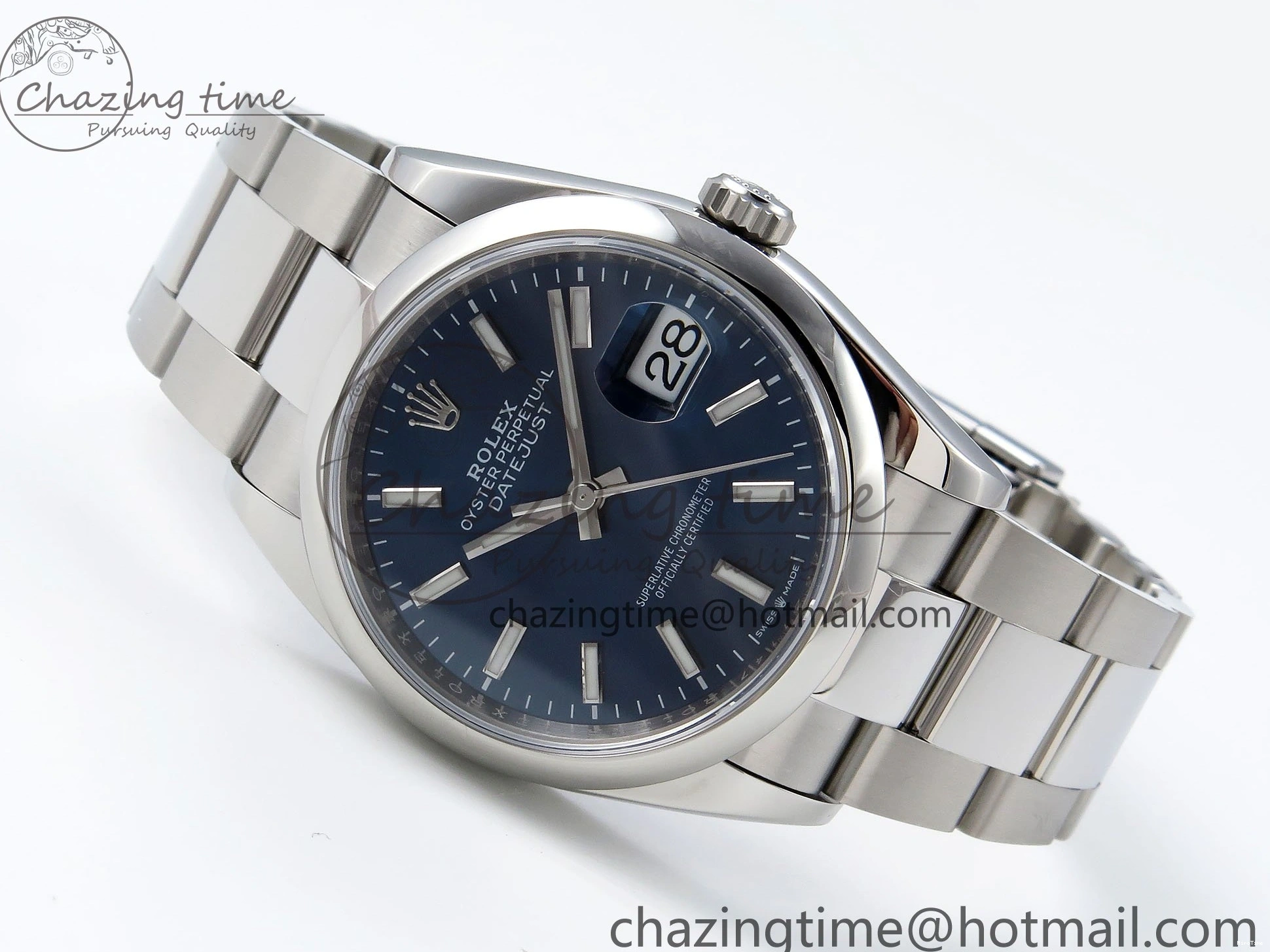 MiroTime 0208 DateJust 36 SS 126200 VSF 1:1 Best Edition 904L Steel Blue Dial on Oyster Bracelet VS Affordable 1676